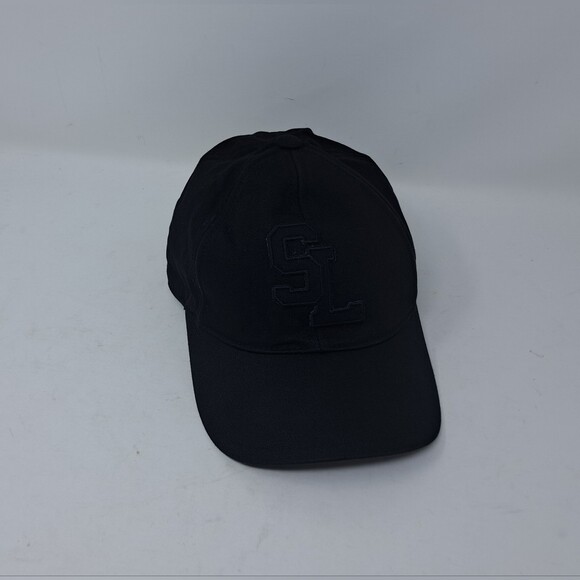 Saint Laurent Hat Baseball Cap Black Logo SL Initials Made in Italy Size 57 cm